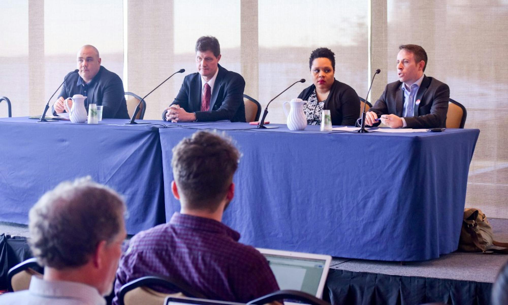 Panelists Yamiche Alcindor, Mike Massoglia and John Chisholm shared their thoughts based on their past experiences regarding the involvement of race in the criminal justice system.&nbsp;