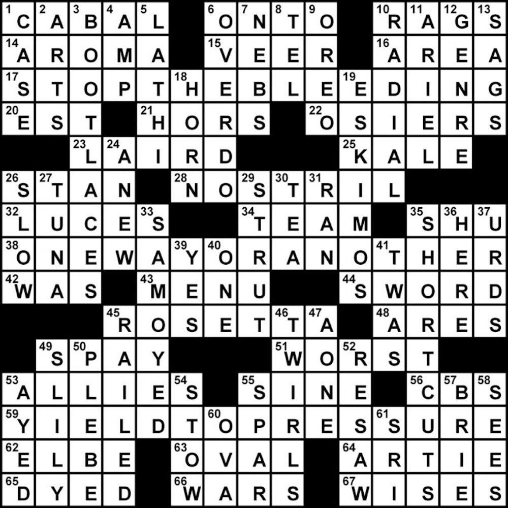 Crossword Solution - 12/7/2012