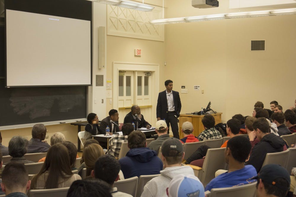 Tuesday night’s panel was among a series of events being hosted by the history department in response to the white nationalist events of August.&nbsp;