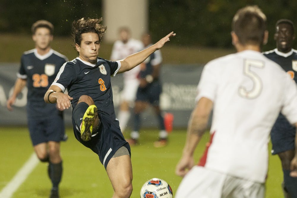 <p>Junior midfielder Pablo Aguilar scored the game-winning goal Wednesday night against NC State with just over eight minutes left to play.</p>