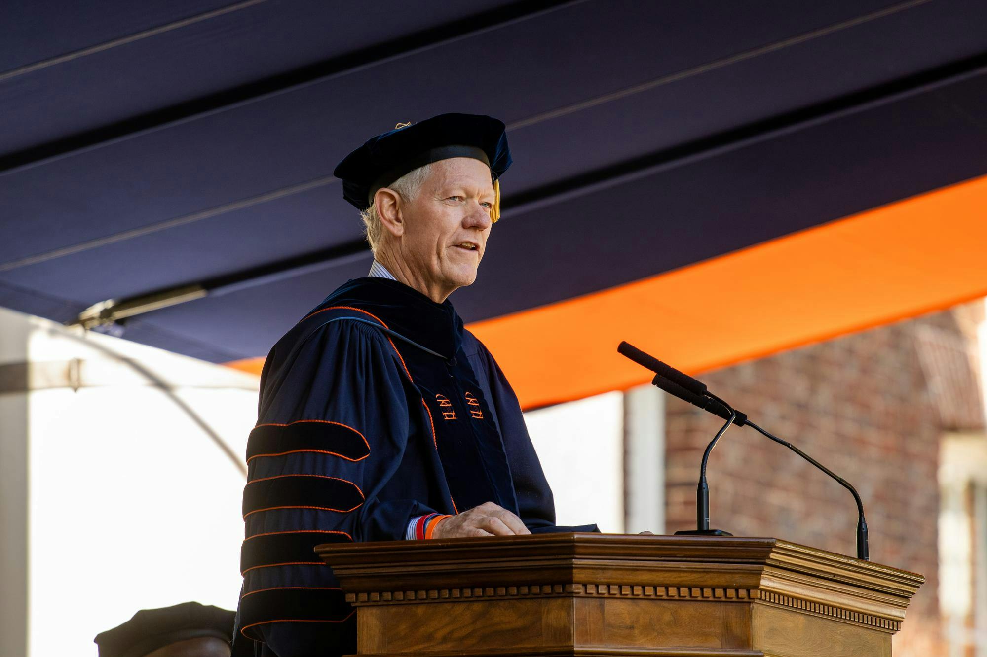 University President Scott Beardsley spoke at Graduation May 16.
