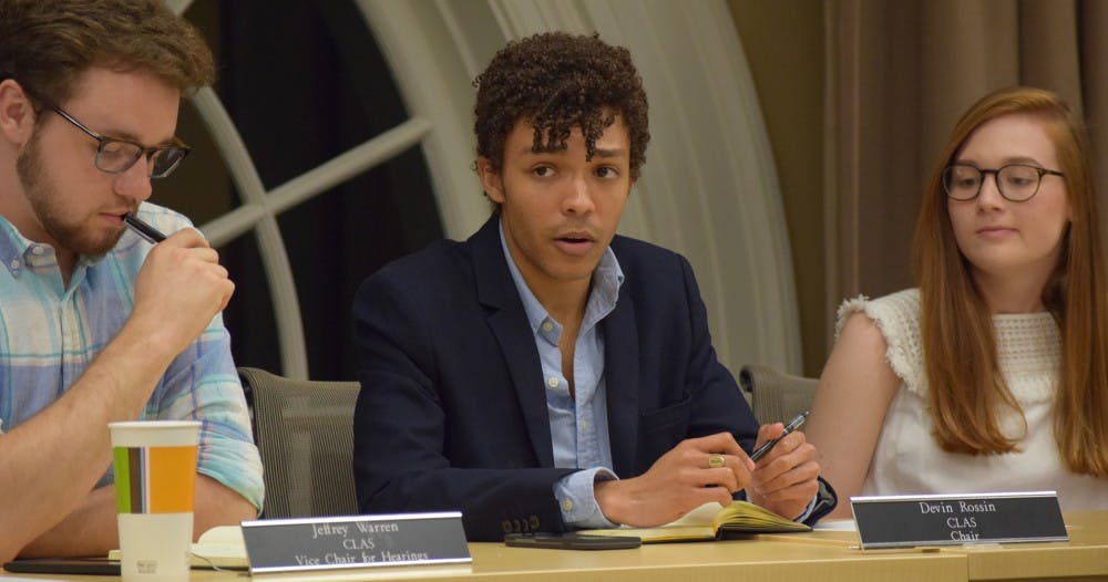 Third-year College student and Honor Committee Chair Devin Rossin