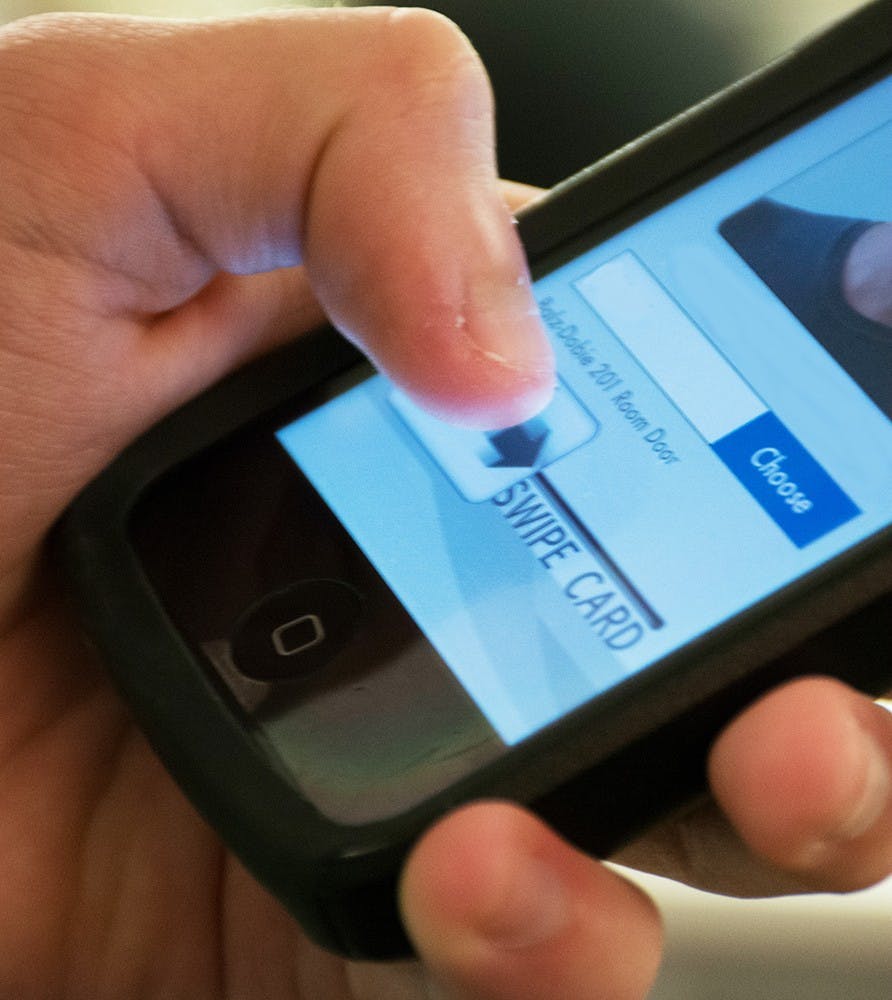 The Open MyDoor app allows students to remotely unlock doors by using their cell phones.