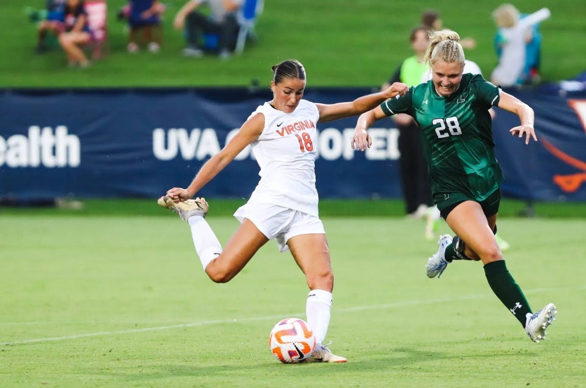 Junior forward Sarah Brunner scores her second goal of the night.