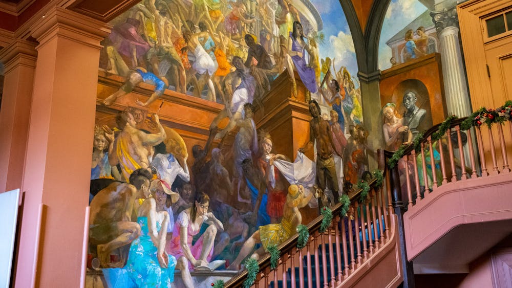 “The Student’s Progress” presents a female student's academic journey through the University, emphasizing the physical and mental obstacles that she faces.