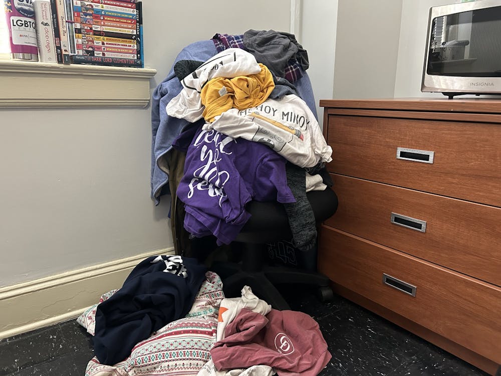 pile of clothes, one of the many three foes of an individual