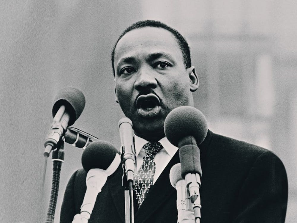 Martin Luther King Jr. speaks at the 1963 March on Washington for Jobs and Freedom.