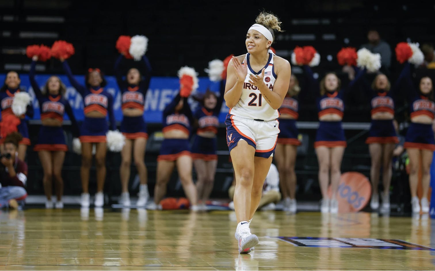 Kymora Johnson delivered in the first NCAA Tournament game of her career, collecting 17 points, 10 rebounds and five assists.