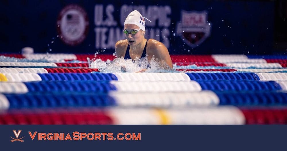 <p>Virginia freshman Alex Walsh was one of four Cavaliers to qualify for the United States Olympic Swimming team, as she won the 200-meter individual medley.</p>
