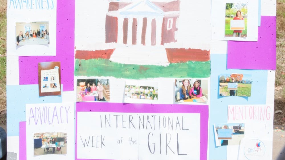 This poster displays the goals of "International Week of the Girl."