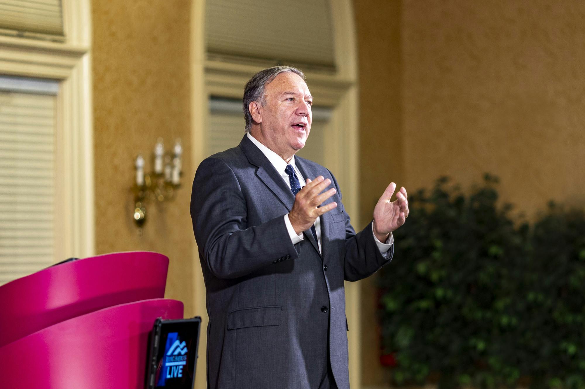 Pompeo spoke on the importance of foreign perceptions of America, which was a recurring topic in his address.