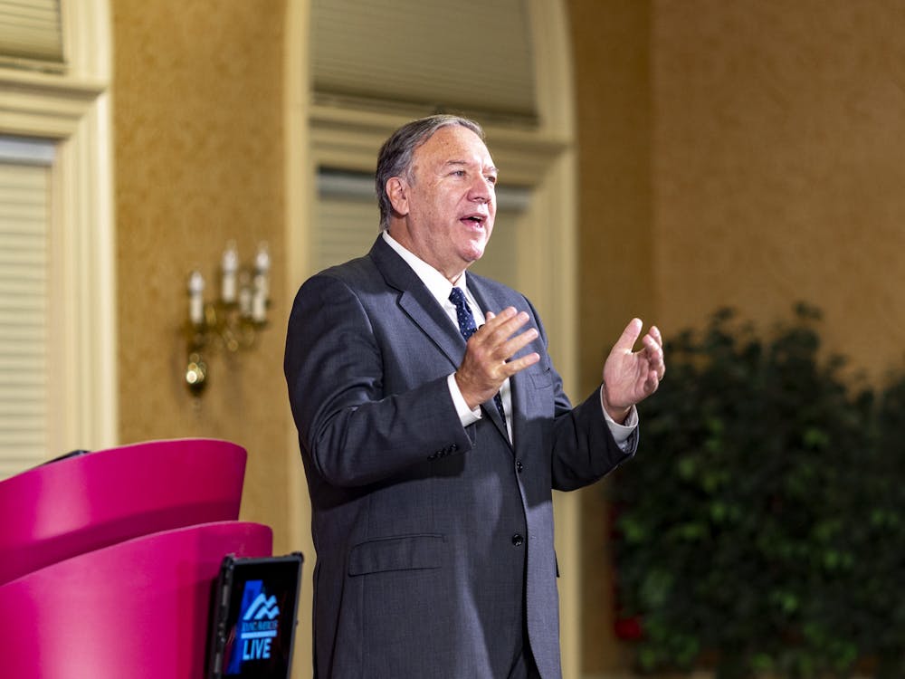 Pompeo spoke on the importance of foreign perceptions of America, which was a recurring topic in his address.