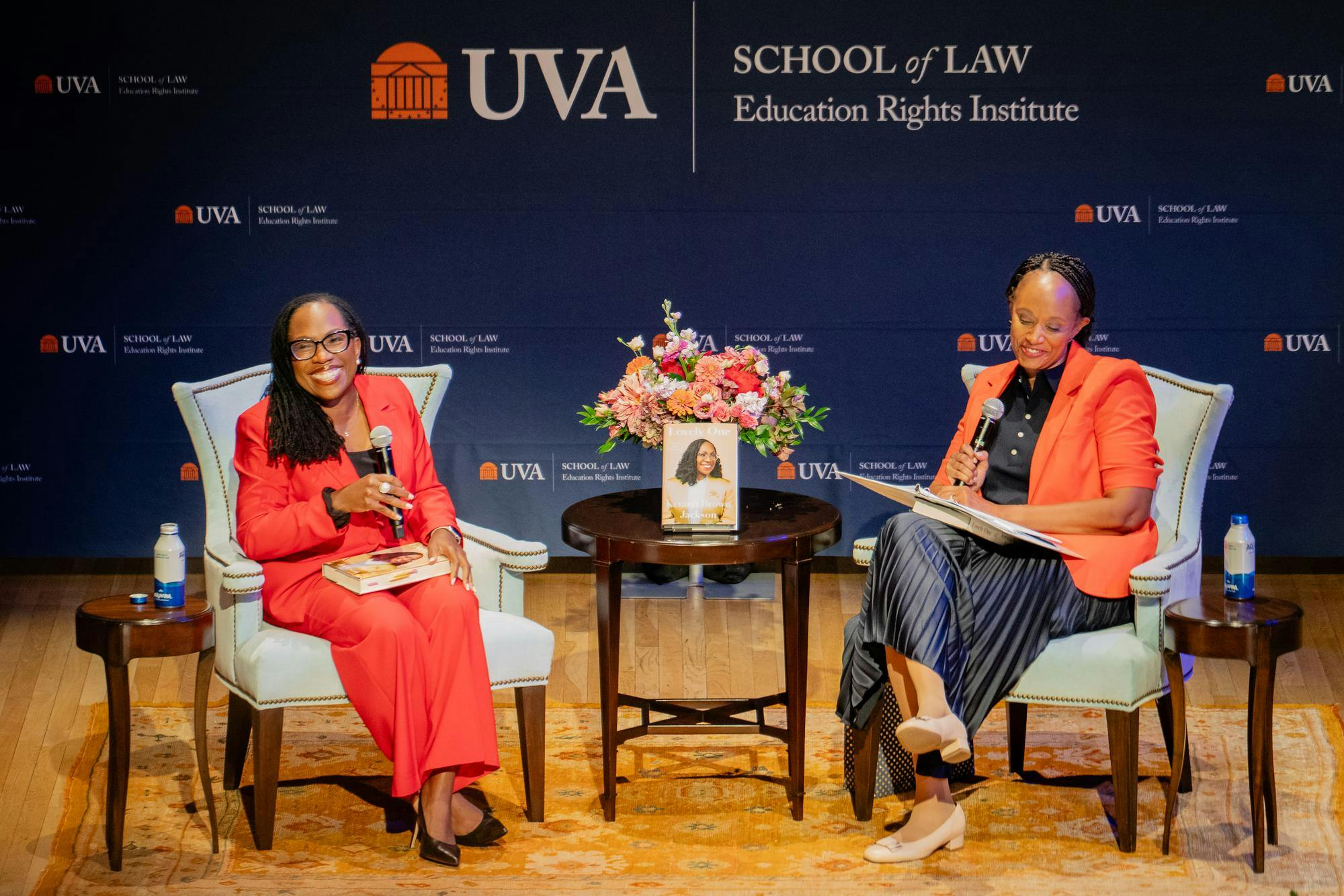 Supreme Court Justice Ketanji Brown Jackson spoke at U.Va.'s Old Cabell Hall Sept. 18, 2025 in an event hosted by the School of Law's Education Rights Institute.