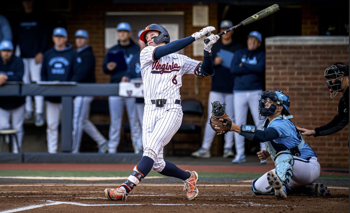 O'Ferrall cranks a double against North Carolina.