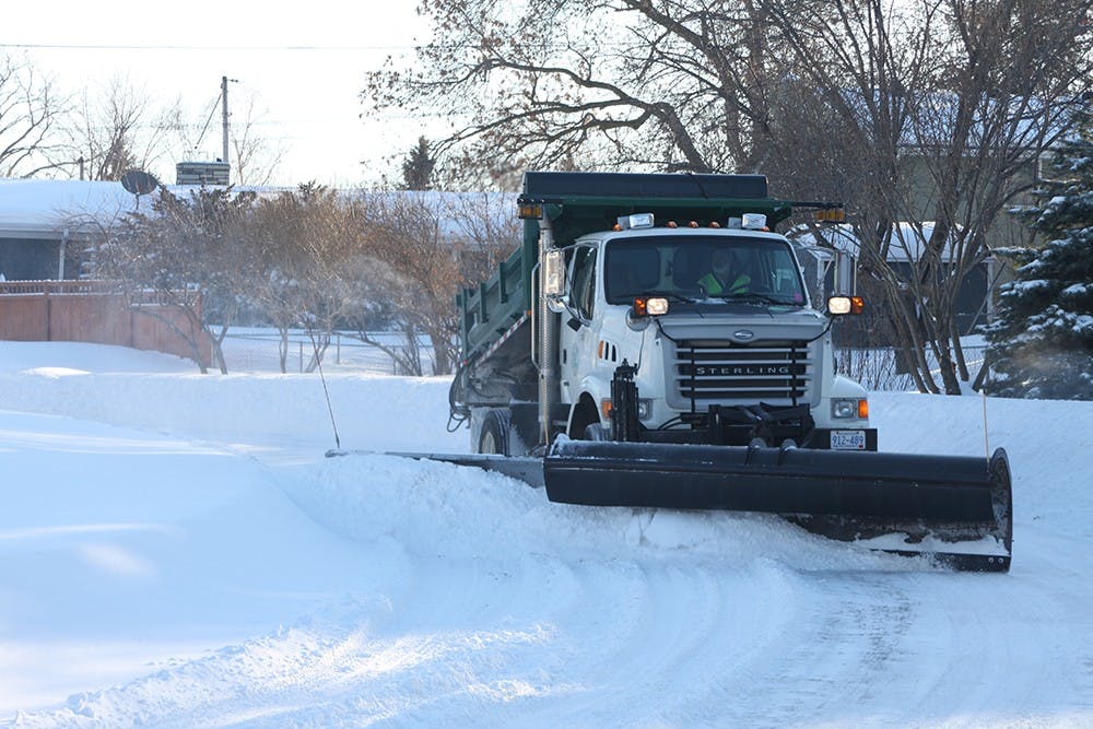 Snow plowing has been progressing slowly on secondary roads.