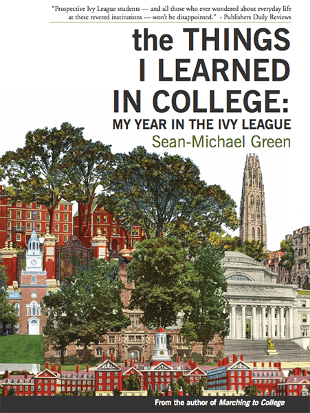 Fittingly collegiate cover art for Sean-Michael Green's new book.