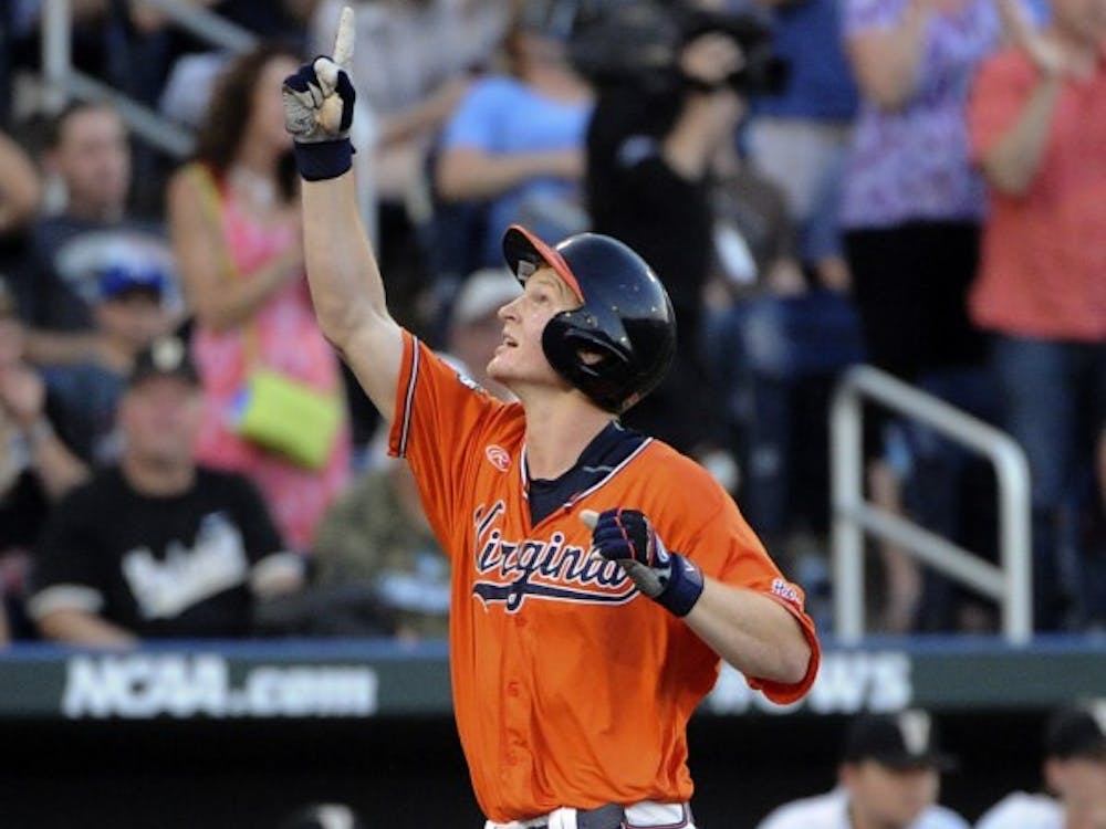 Junior first baseman Pavin Smith&nbsp;hit a two-run blast in the top of the fourth inning in Virginia's 10-9 rubber match victory over Georgia Tech.