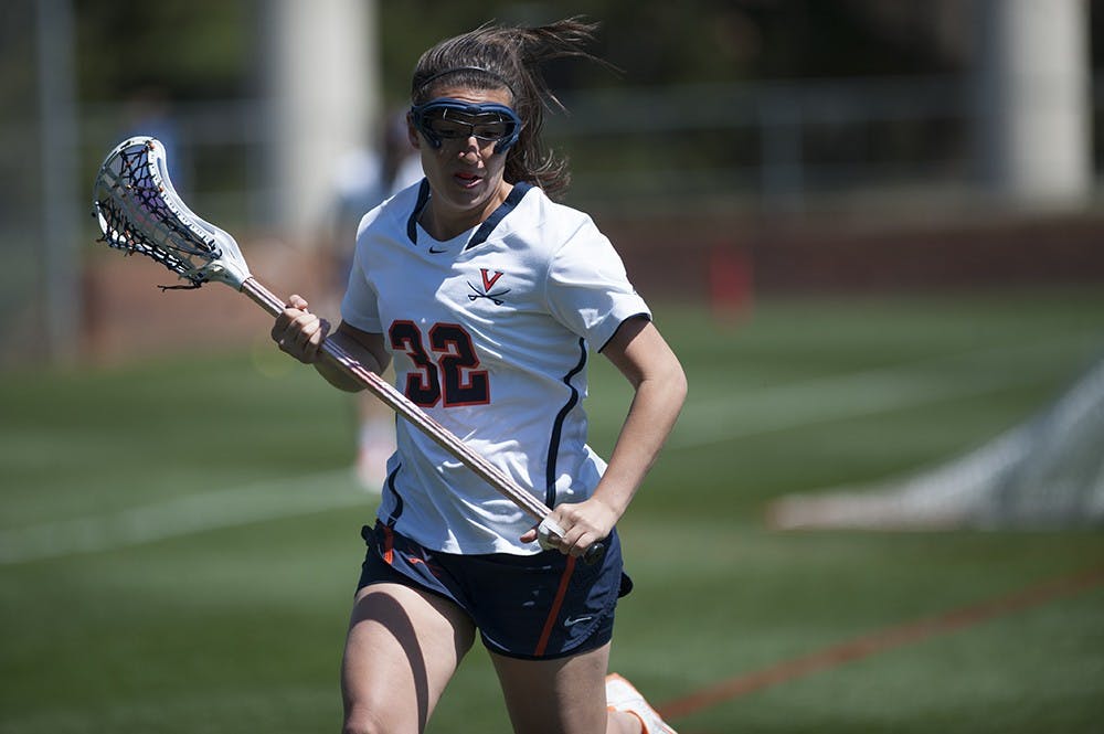 <p>Senior attacker Daniela Eppler scored twice in the loss to Notre Dame. She has started every game for Virginia this season, and has 10 goals and four assists to her name. </p>