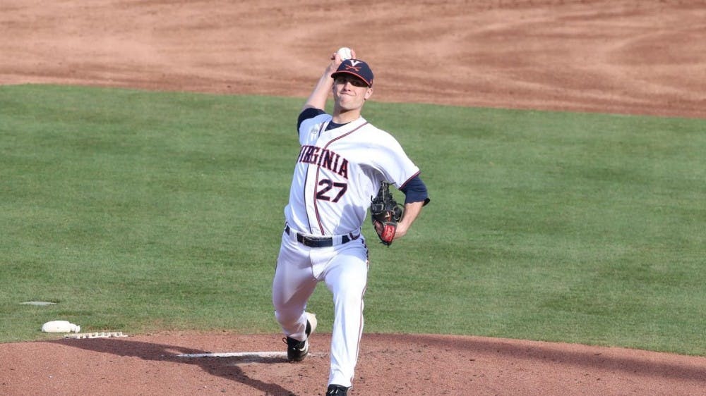 Senior right-hander Chesdin Harrington pitched three innings of no-hit relief Wednesday.