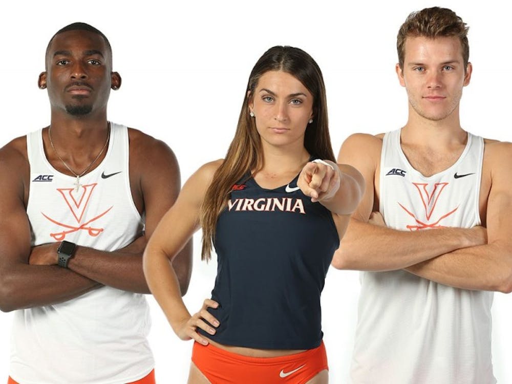 Jordan Scott, Bridget Guy and Brenton Foster (pictured left to right) all qualified for the NCAA Indoor Championships.