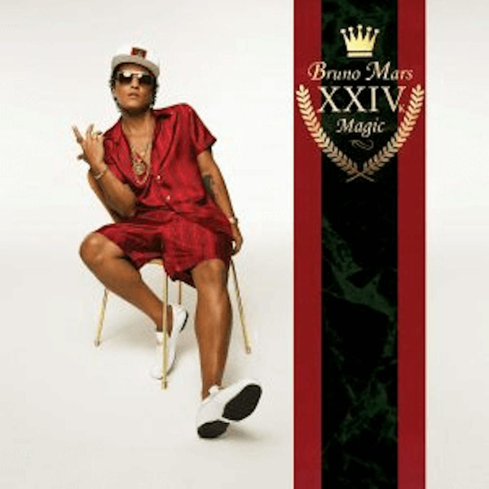 <p>Bruno Mars released his third studio album, 24K Magic,&nbsp;Nov. 18.&nbsp;</p>