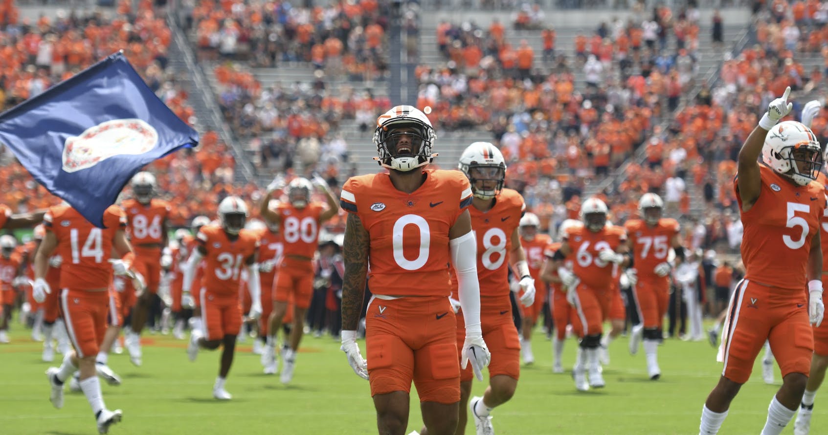 Virginia takes the field in 2023 against James Madison.