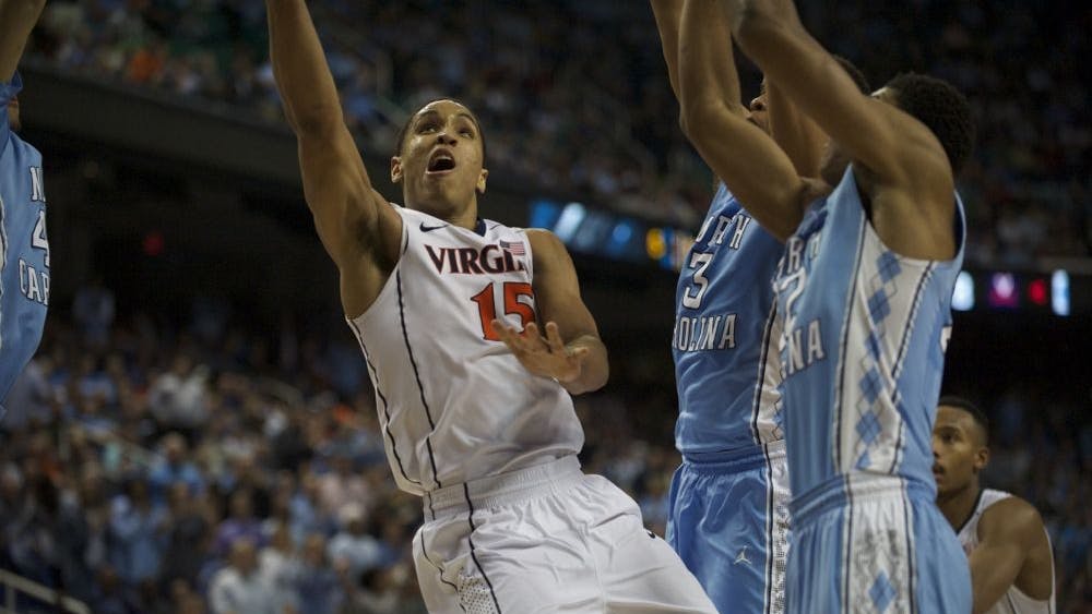 Junior guard Malcolm Brogdon scored a career-high 25 points in the loss, with 22 coming after halftime.