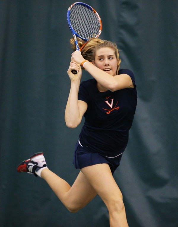 	Rachel Pierson clinched the Cavalier victory with a 6-1, 6-2 victory. 