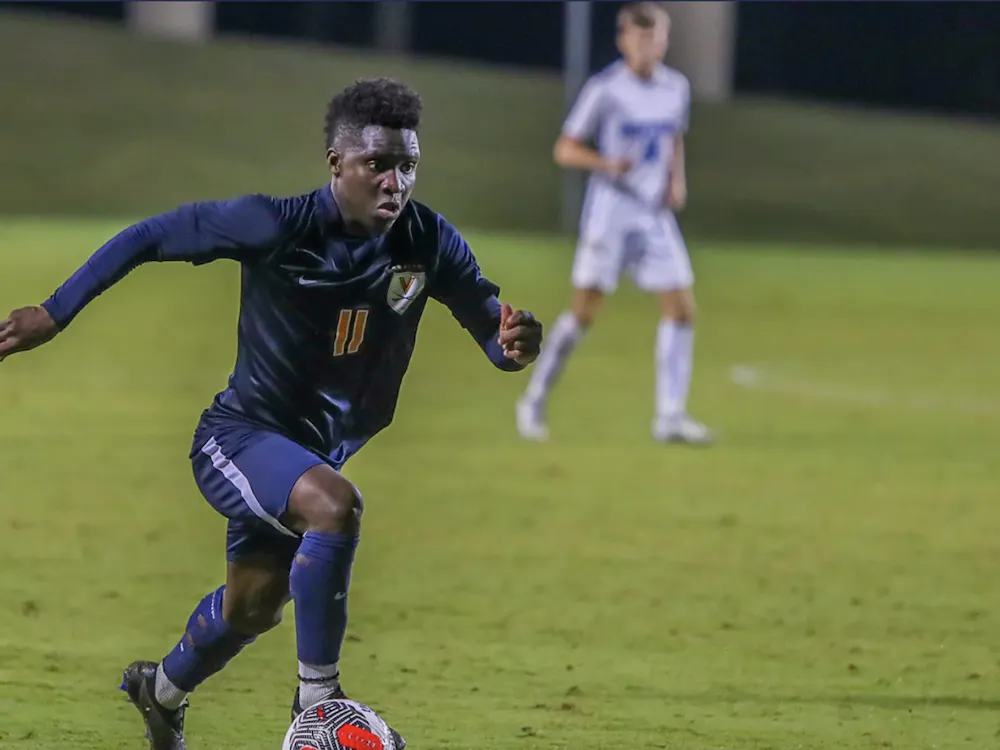 Senior midfielder Mouhameth Thiam scored the equalizing goal for the Cavaliers Tuesday