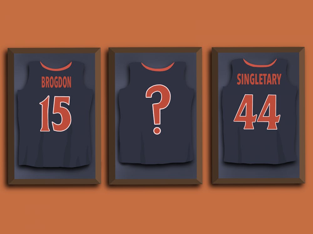 Singletary and Brogdon had their jerseys raised up in 2009 and 2017, respectively.&nbsp;