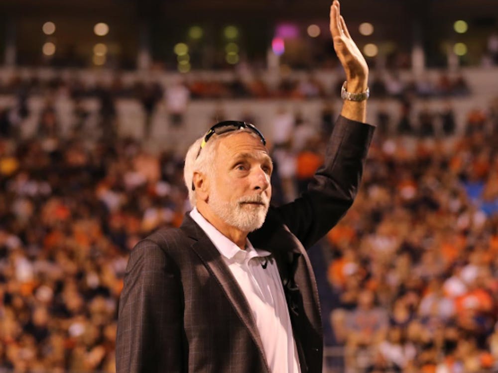 Vin Lananna was introduced at the football game Saturday night to over 57,000 Virginia fans.
