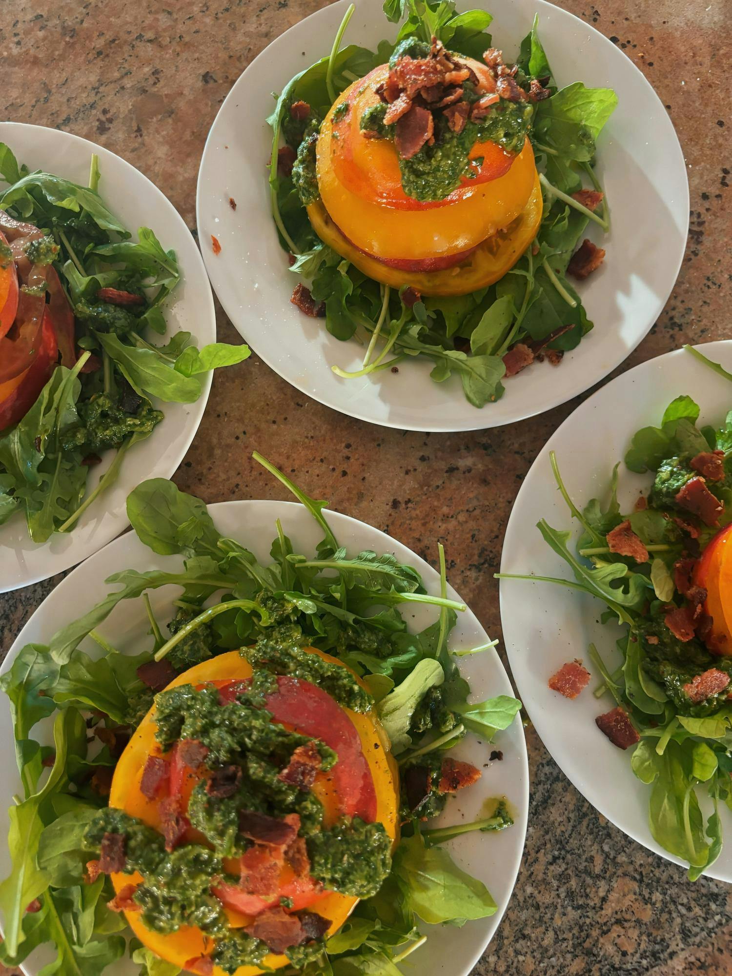 These peach and tomato towers look elegant enough for a dinner party but are simple enough for a weeknight side dish.
