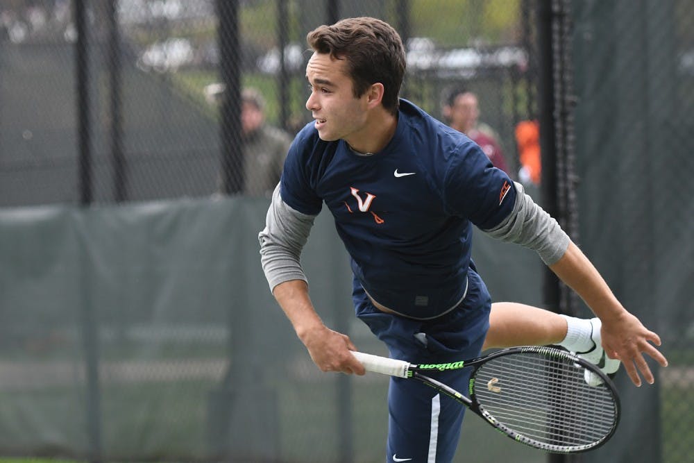 Junior Henrick Wiersholm is now 14-0 on the season in singles play.&nbsp;