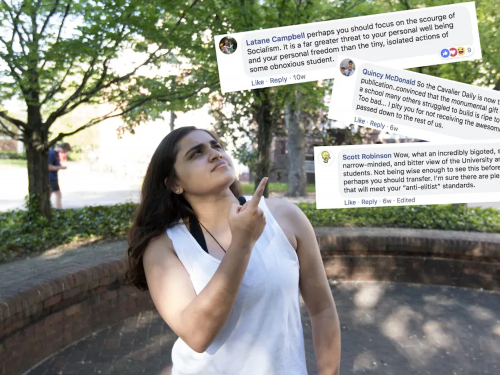 Humor columnist Alisha Kohli gives her take on Cavalier Daily Facebook commenters.