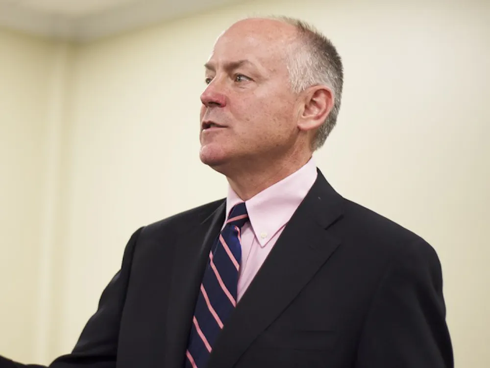 Steve Ricchetti, the chief of staff for former Vice President Joe Biden, speaking at the University.