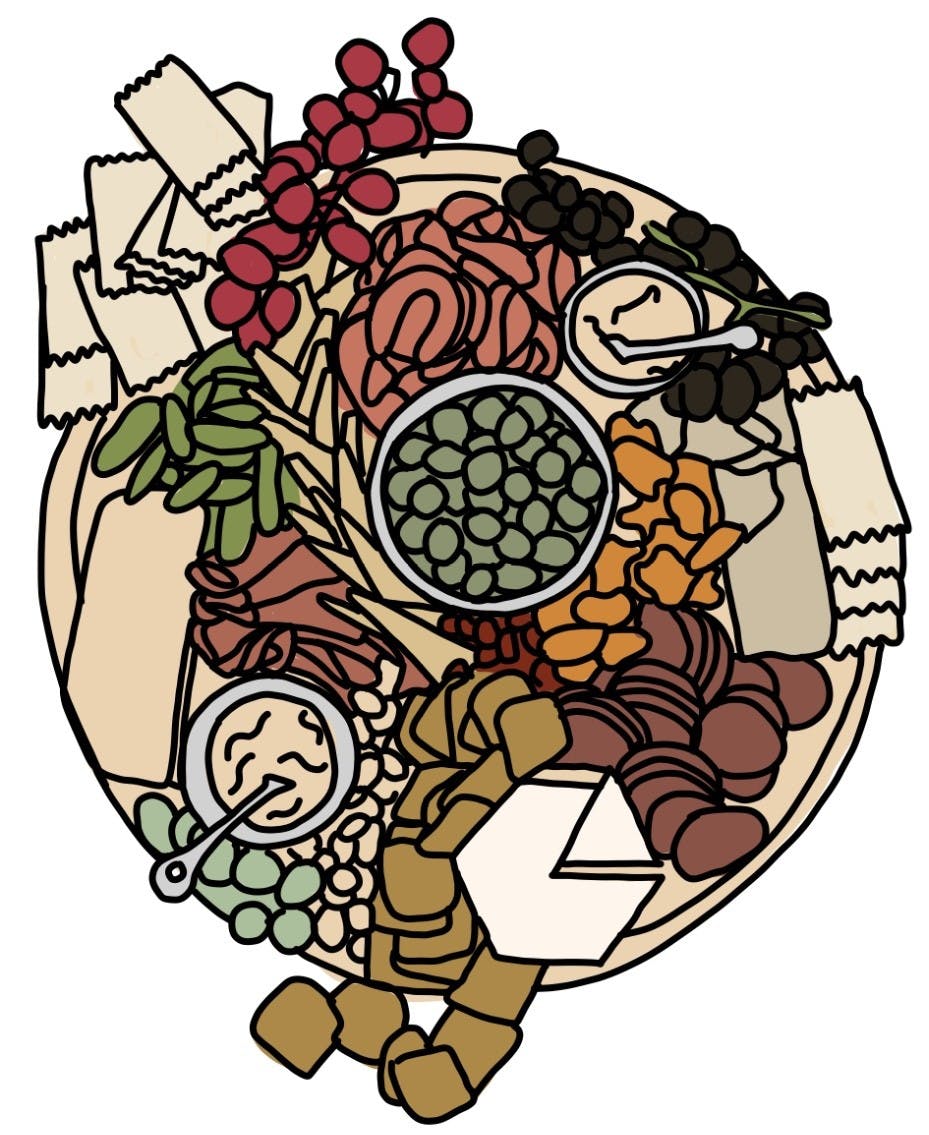 A charcuterie board is perfect for the holidays.