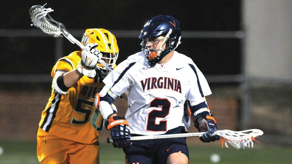 Freshman attackman Michael Kraus led Virginia with four goals in the loss to Johns Hopkins.