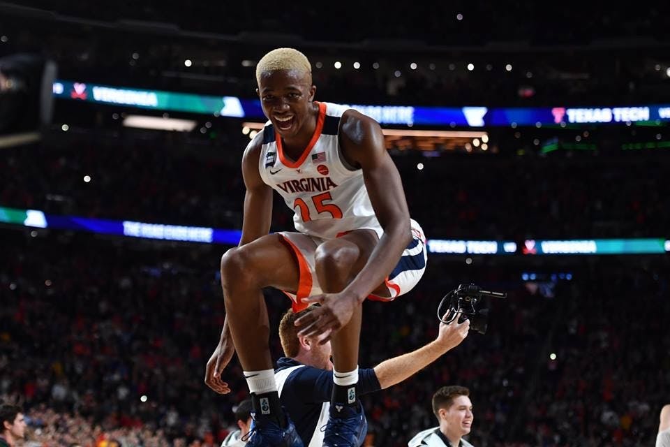 Junior forward Mamadi Diakite joins three of his teammates in declaring for the NBA Draft.