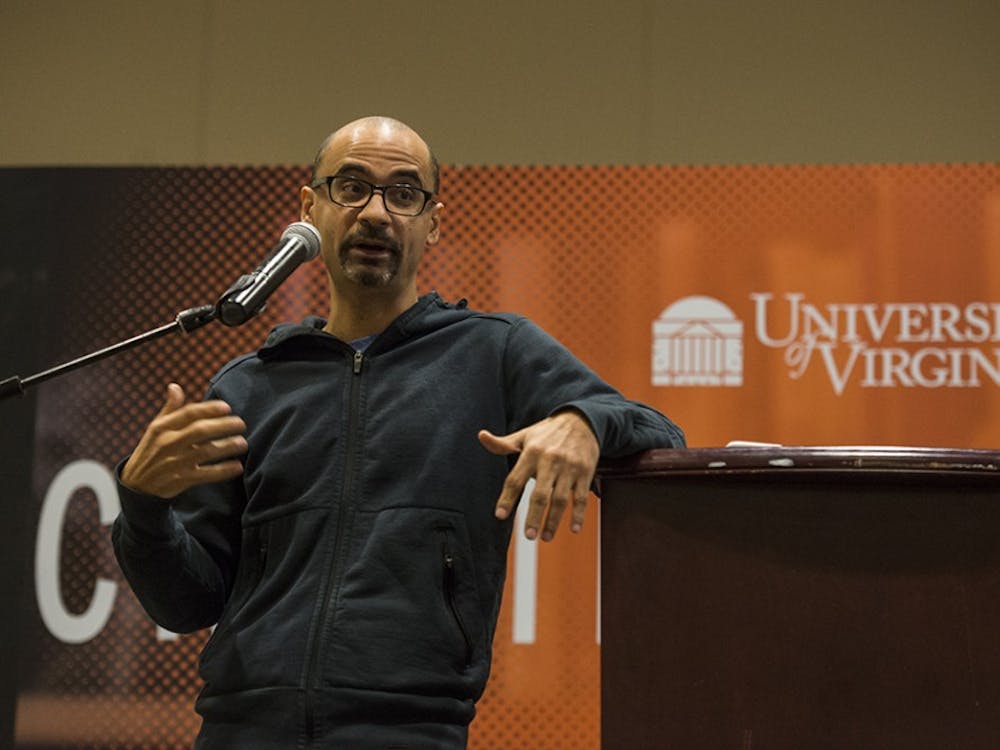 Junot Díaz gives an unconventional yet inspiring speech to a crowd in Newcomb.