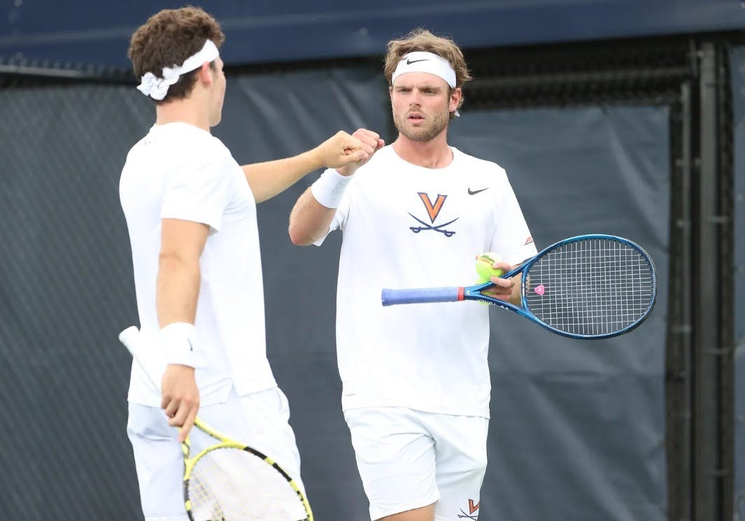 Virginia sophomore Iñaki Montes de la Torre and senior Ryan Goetz claimed won the final doubles match, clinching the doubles point for the Cavaliers.