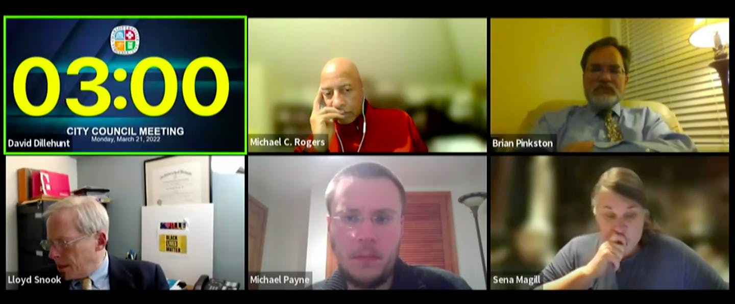 During public comment, local seventh grader Caja Edwards called in to tell Council about conditions at Buford Middle School — where Edwards attends — such as cramped classrooms and insufficient bathroom space.&nbsp;