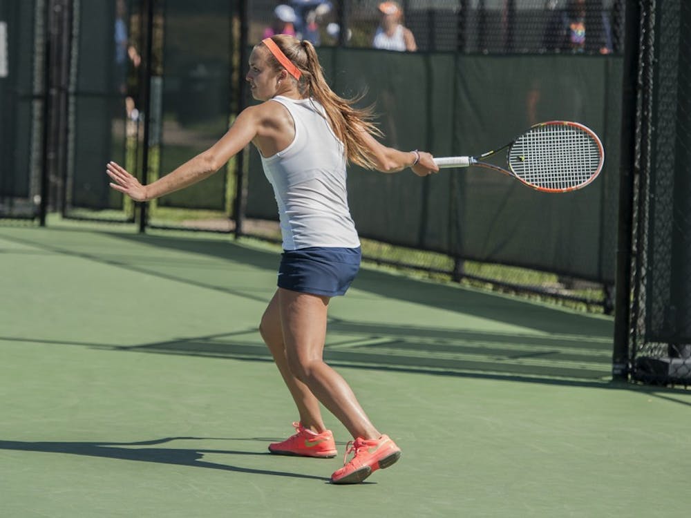 Sophomore Meghan Kelley looks to continue her success against Syracuse and South Carolina this weekend.