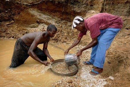 Diamond miners in Africa often work in exploitative conditions, and the profits are sometimes funneled into waging destructive wars
