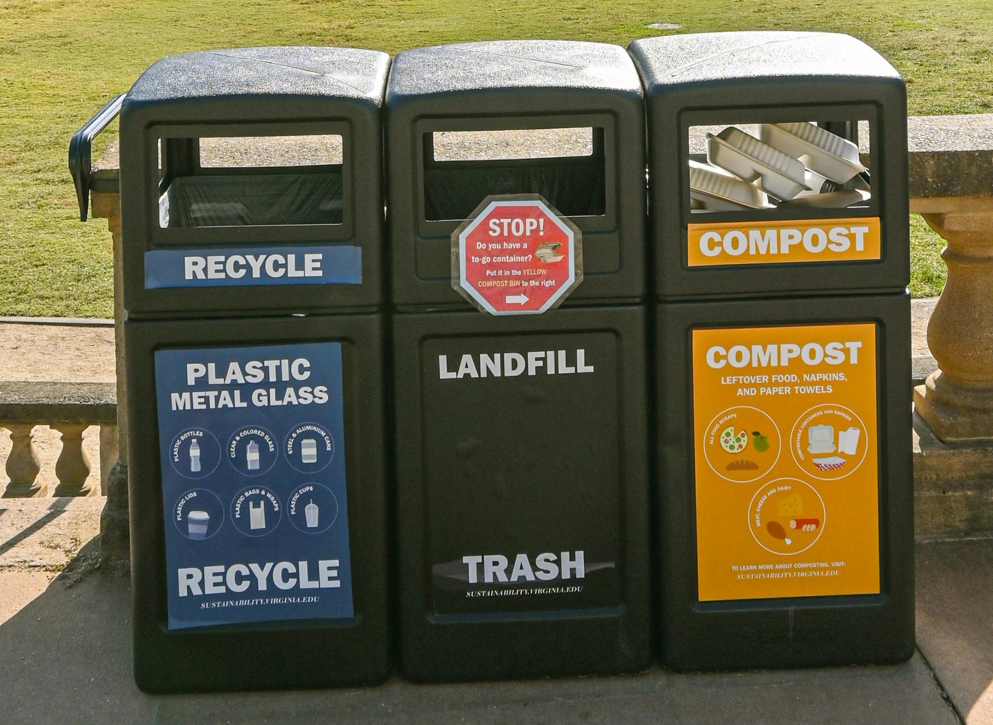 The Green Games initiative enlists student volunteers to help fans sort waste for recycling and composting at home football games.