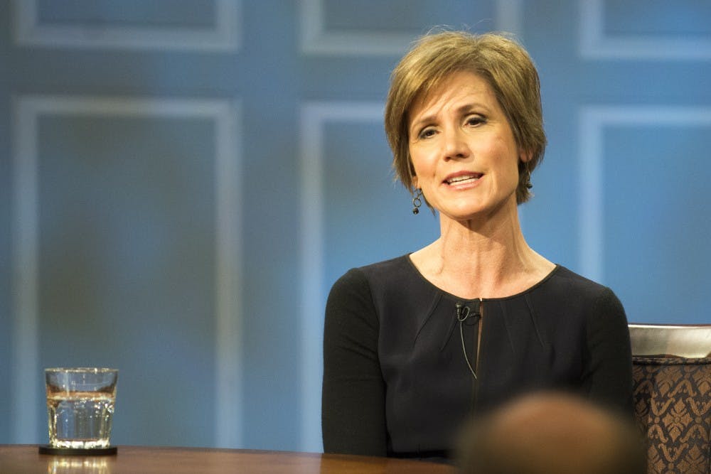 Sally Yates told Trump she thought his "travel ban" was unconstitutional while she was acting U.S. Attorney General.