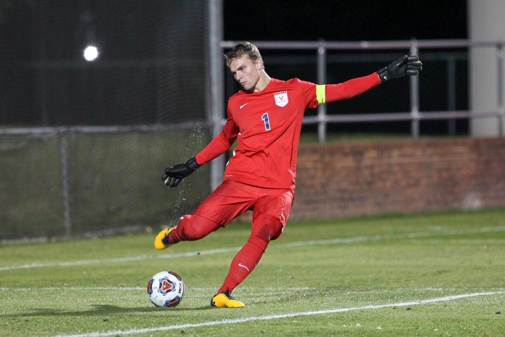 <p>Goalkeeper Jeff Caldwell was among Virginia's seniors who ended their collegiate soccer careers with the loss to Fordham.</p>