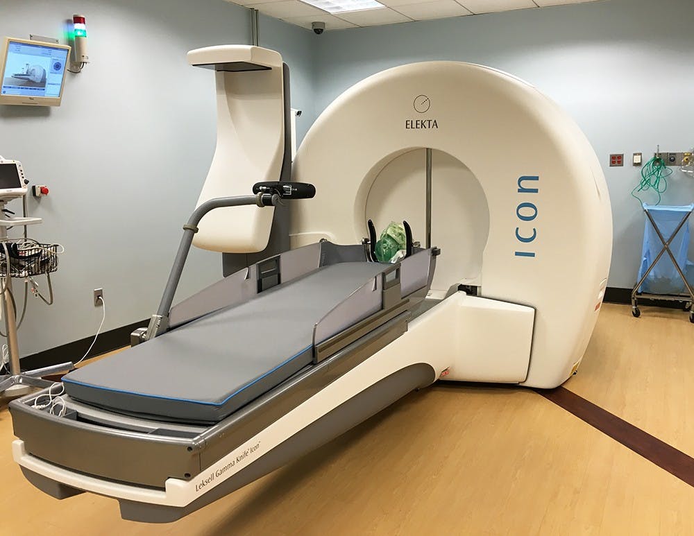 Gamma Knife technology allows surgeons to perform precision brain surgery completely non-invasively.&nbsp;