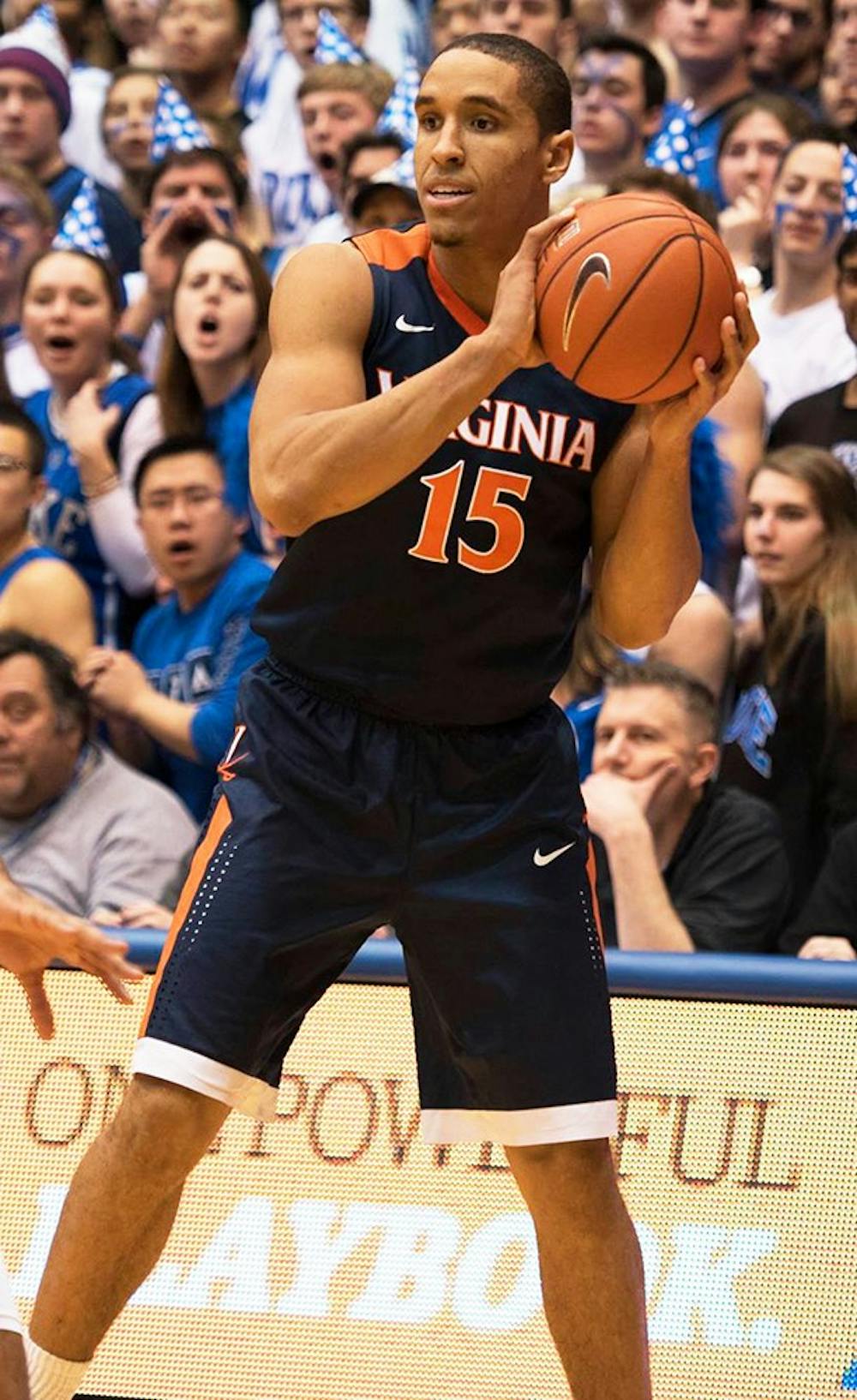 <p>Senior guard Malcolm Brogdon gave Virginia a 62-61 lead with 9.9 seconds left before Duke's Grayson Allen banked home a game-winner Saturday. Brogdon led the Cavaliers with 18 points.&nbsp;</p>