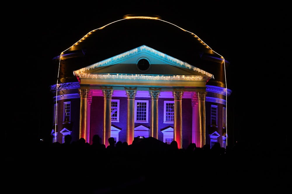 This year's light show was powered by over 11,000 lights spanning the Rotunda and the Lawn. 