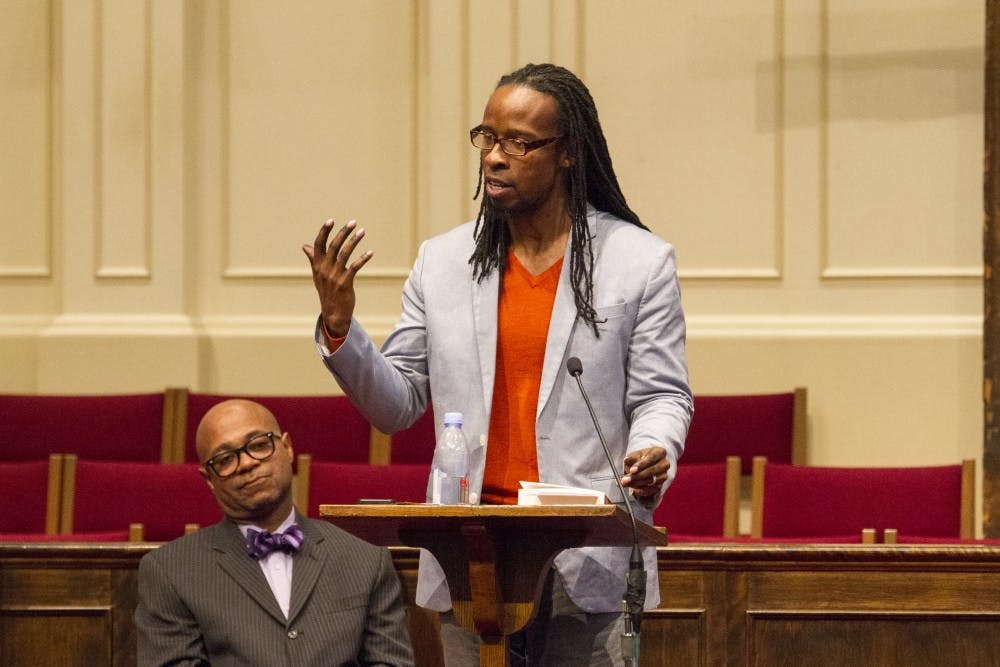 <p>In his lecture, Ibram X. Kendi drew a parallel between the history of Charlottesville in relation to Thomas Jefferson and the presence of the white supremacists in the city in August.</p>